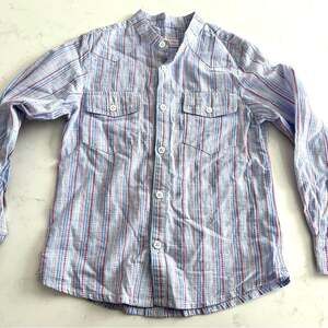 Morley boys designer button down striped shirt size 4